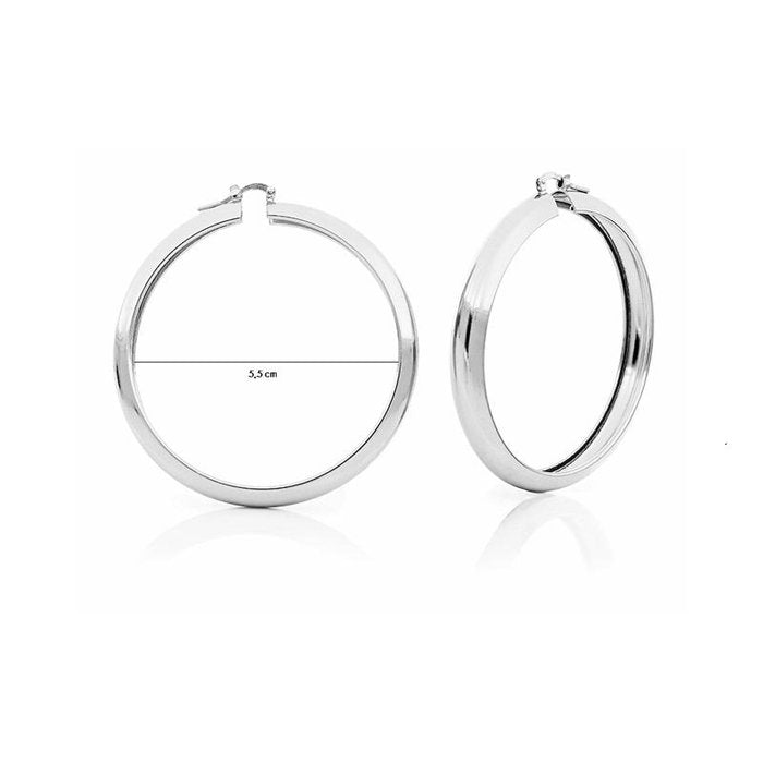 Maxi hoop earrings in silver bronze
