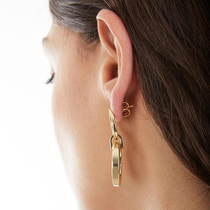 Orecchini in bronzo dorato