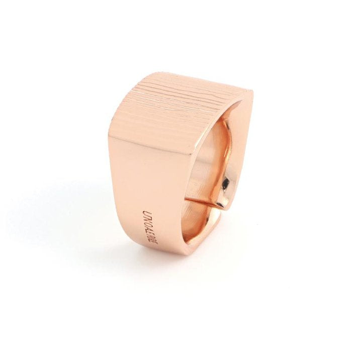Rose gold plated bronze ring