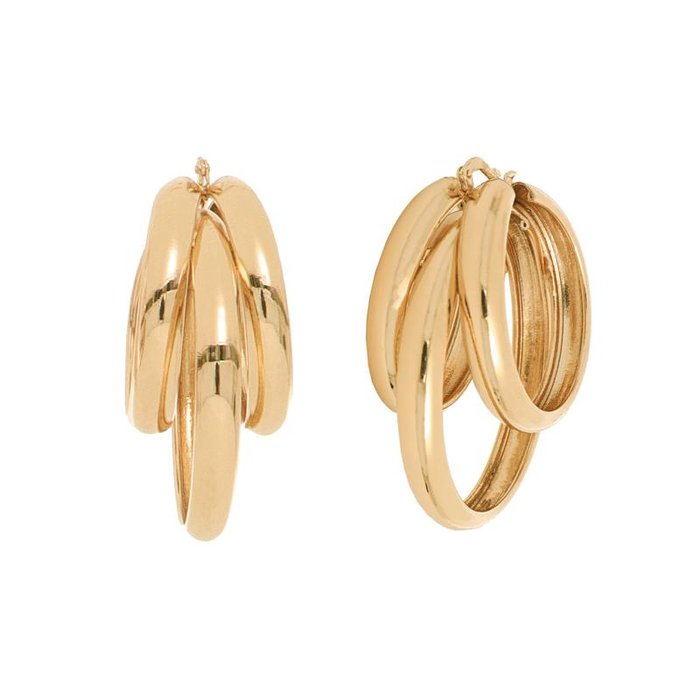 Gold plated bronze earrings