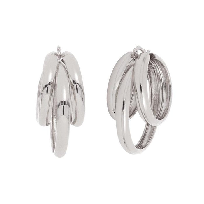 Silver plated bronze earrings