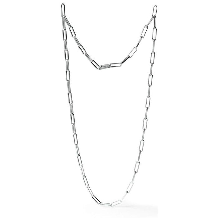 Collana in bronzo argentato