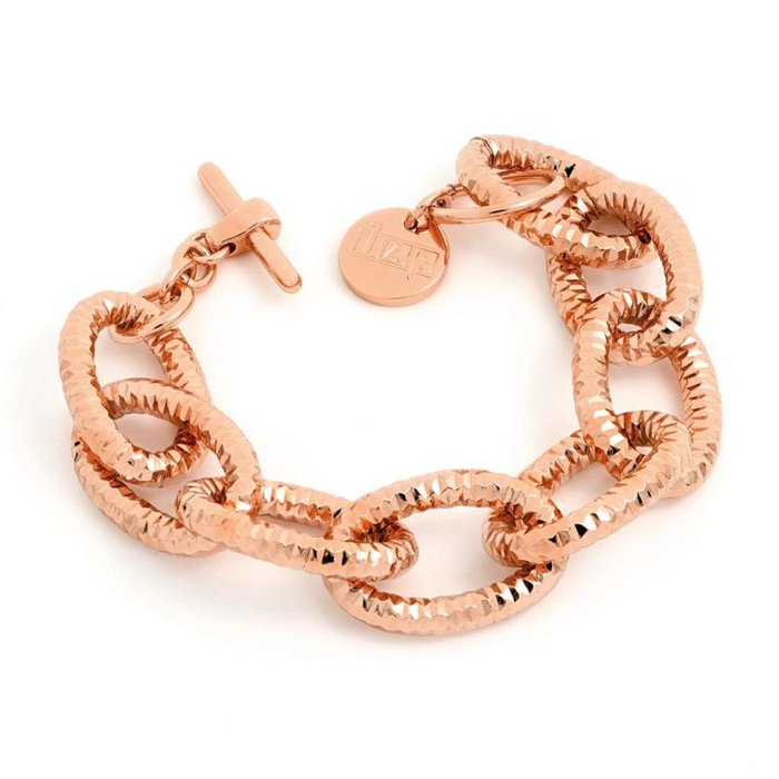 Rose gold plated bronze bracelet