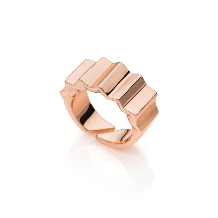 Rose gold plated bronze ring