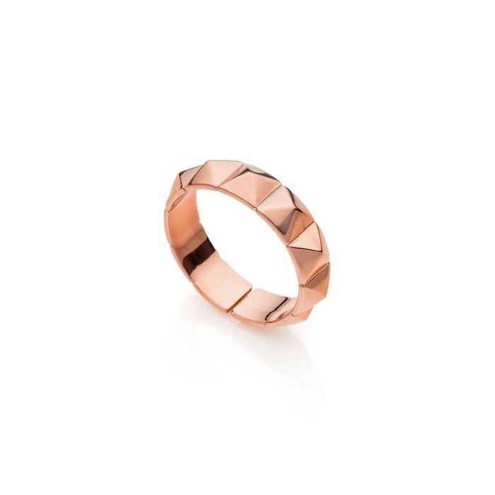 Rose gold plated bronze ring