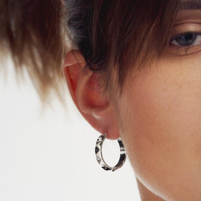 Silver plated bronze earrings