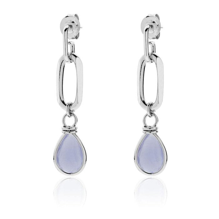 Drop and crystal wisteria pendant earrings