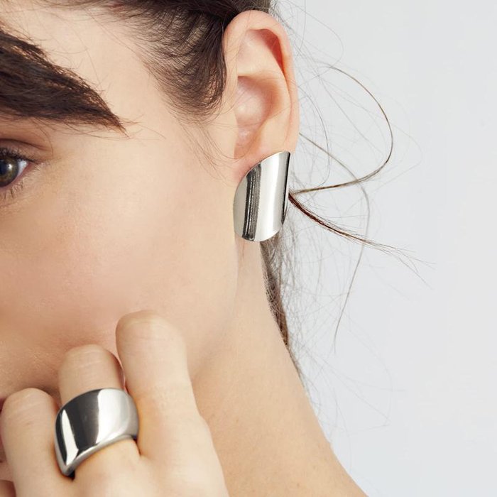 Onda Silver Bronze Earrings