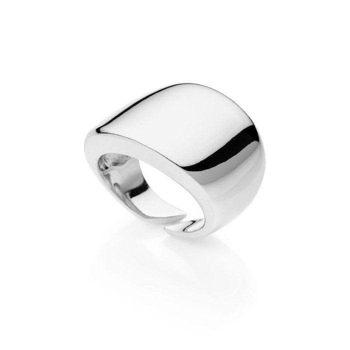 Silver plated bronze band ring