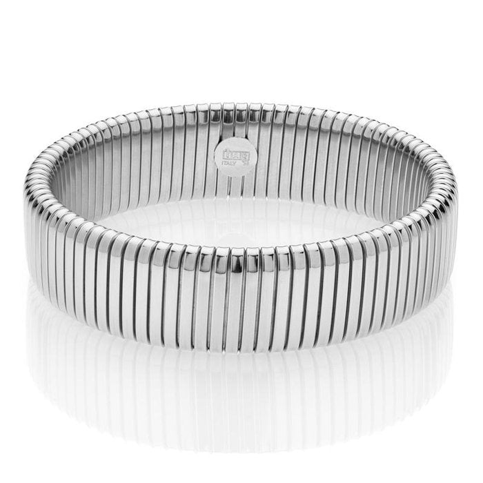 Tubogas bracelet in silver-plated bronze
