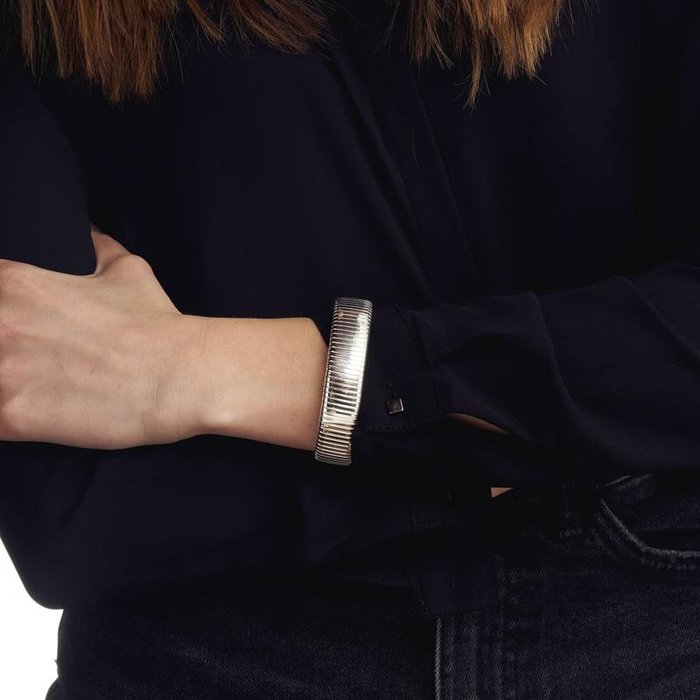Tubogas bracelet in silver-plated bronze