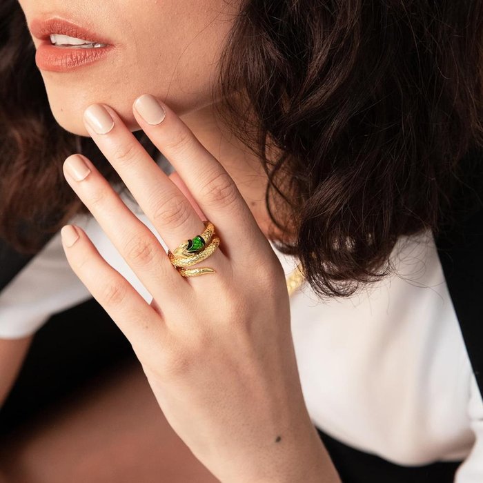 Anello serpente dorato