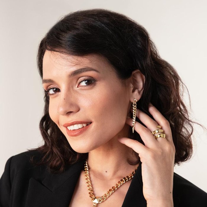 Long Pyramid Earrings