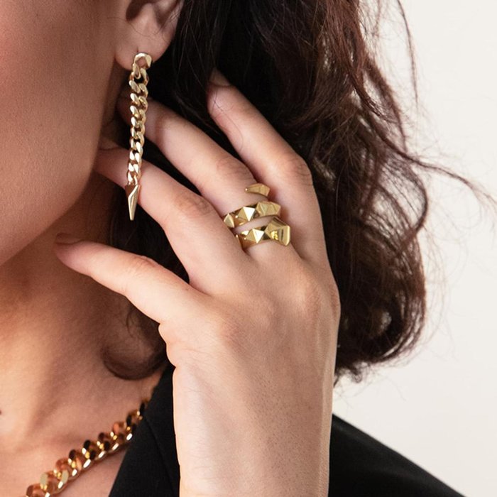 Long Pyramid Earrings