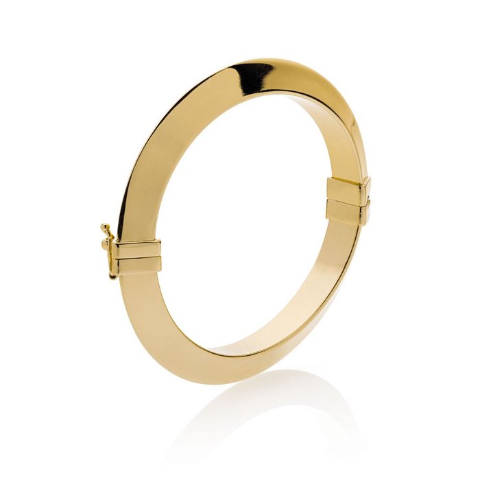 Rigid bracelet with triangular tube