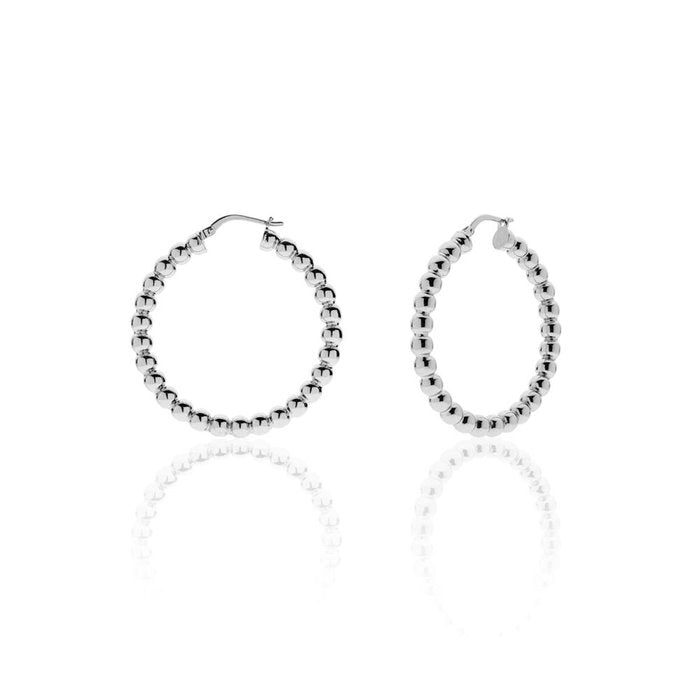 Ball hoop earrings