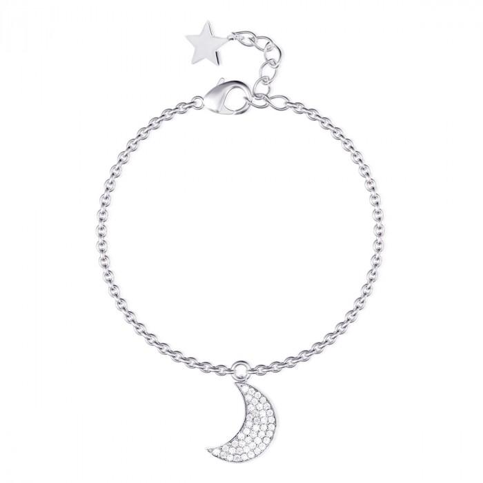 Bracciale pendente luna strass - gioielleriaperdichizzi.it