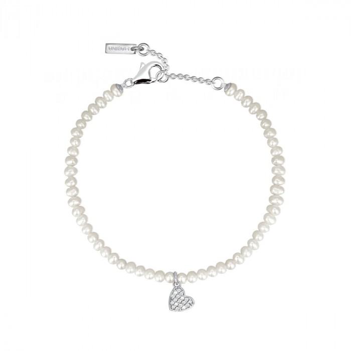 Bracciale perline pendente cuore strass - gioielleriaperdichizzi.it