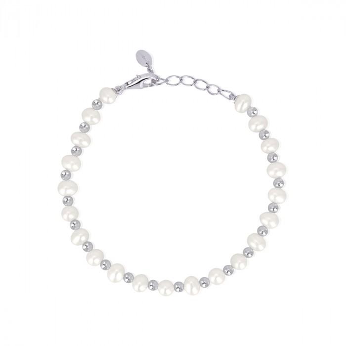 Bracciale perle sfere grigie - gioielleriaperdichizzi.it