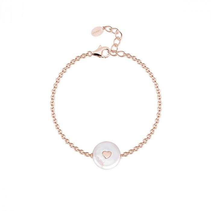 Bracciale catena rosè perla barocca - gioielleriaperdichizzi.it