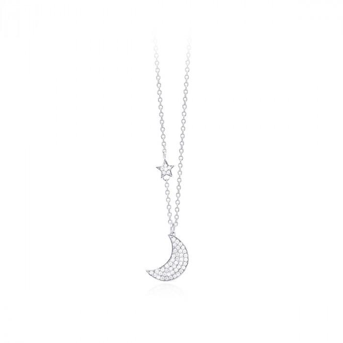 Girocollo pendente luna strass - gioielleriaperdichizzi.it