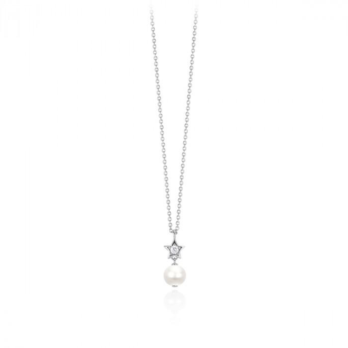 Girocollo halsketten pendente stella strass + perla - gioielleriaperdichizzi.it