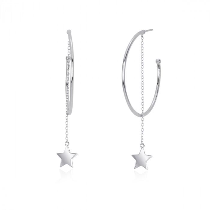 Orecchini boccolo pendente stella - gioielleriaperdichizzi.it