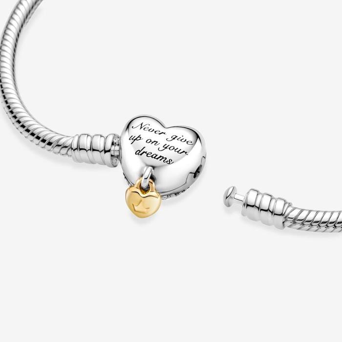 Disney, Heart Clasp Bracelet with Pendant