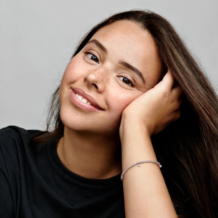 Bracelet de tennis avec gouttes lumineuses