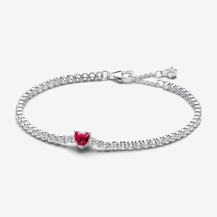Red Heart Tennis Bracelet