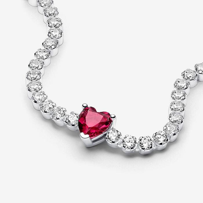Red Heart Tennis Bracelet