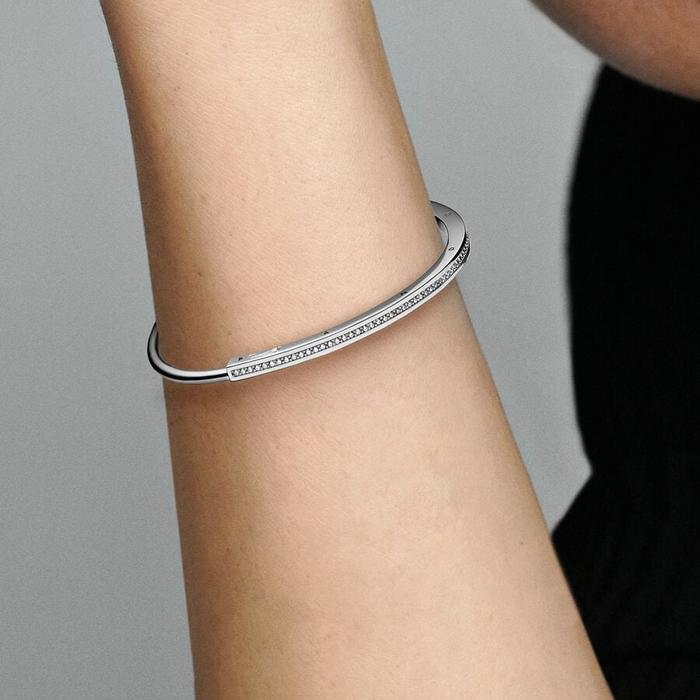 Bracciale Rigido Signature con Pavé