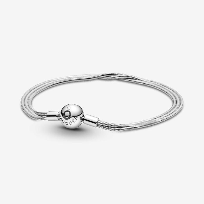Bracelet multi-rangs avec fermoir à boule