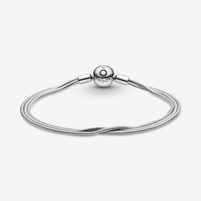 Bracelet multi-rangs avec fermoir à boule