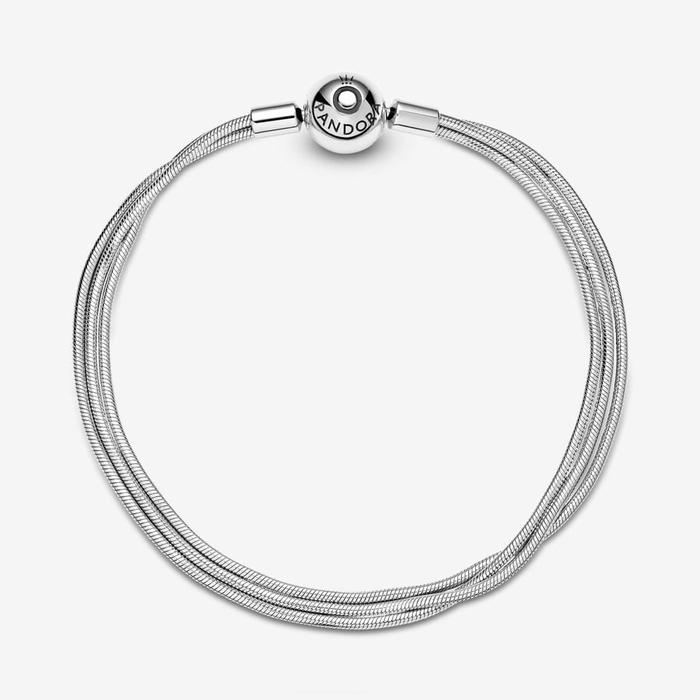 Bracelet multi-rangs avec fermoir à boule