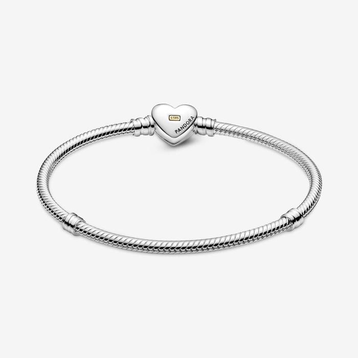 Bracelet with Golden Heart Clasp