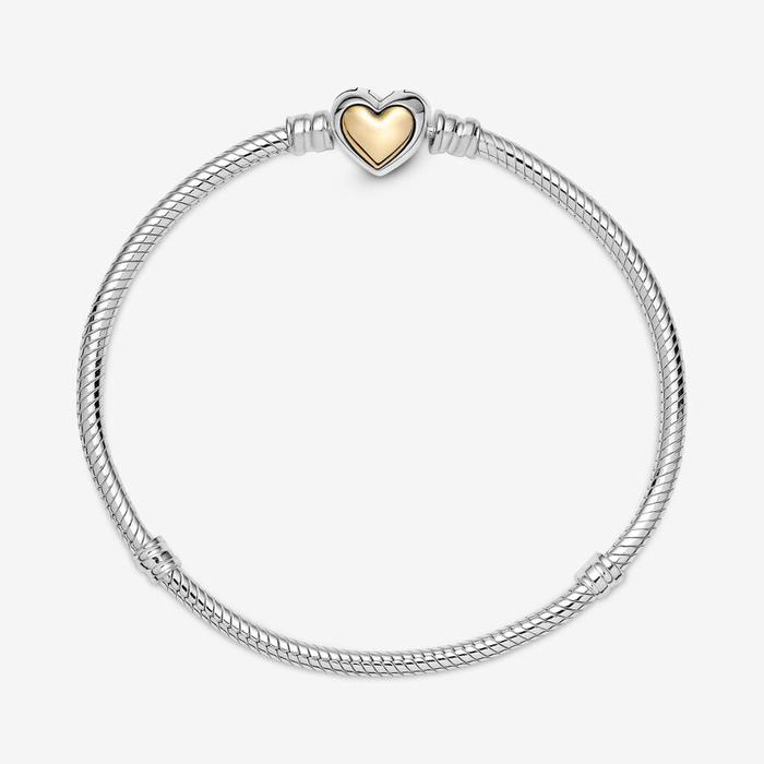 Bracelet with Golden Heart Clasp