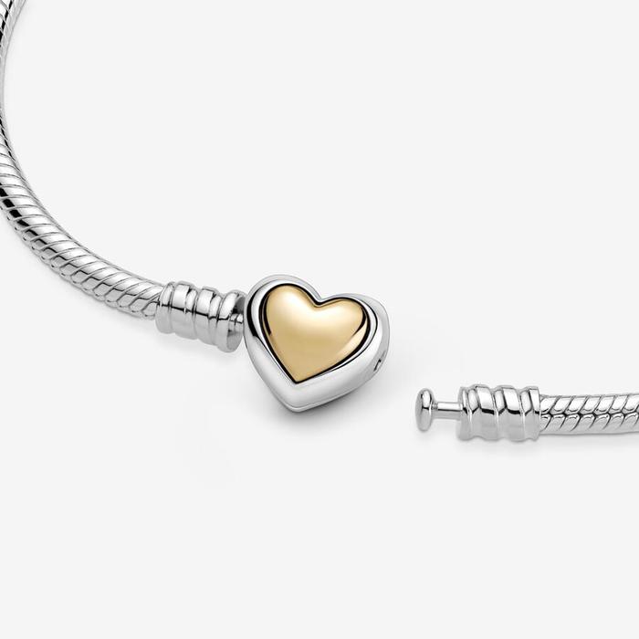 Bracelet with Golden Heart Clasp