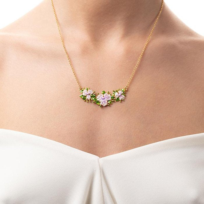 Mini Caper Flower Necklace