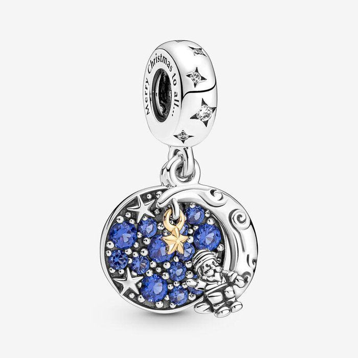 Pendentif Charm Père Noël sur la Lune
