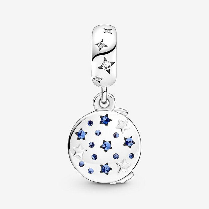 Pendentif Charm Père Noël sur la Lune