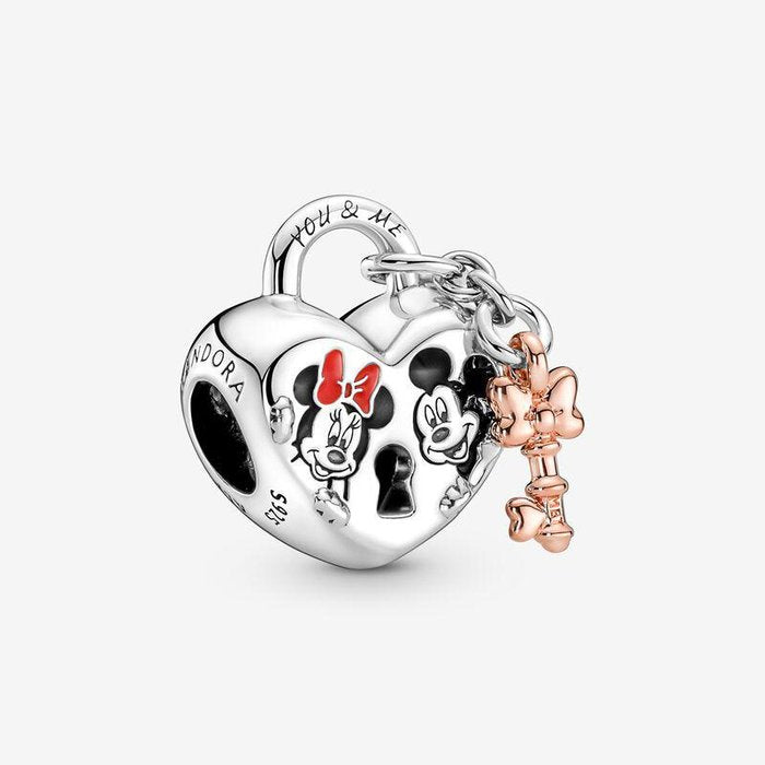 Charm cadenas d'amour Disney, Mickey Mouse et Minnie