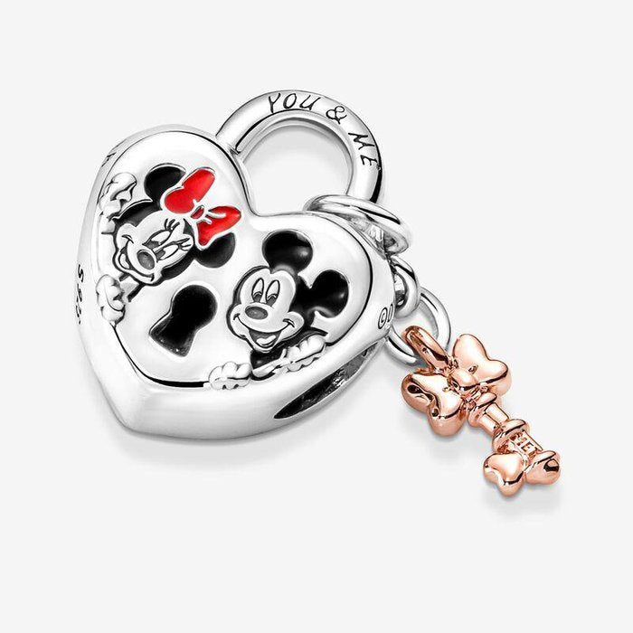 Charm cadenas d'amour Disney, Mickey Mouse et Minnie