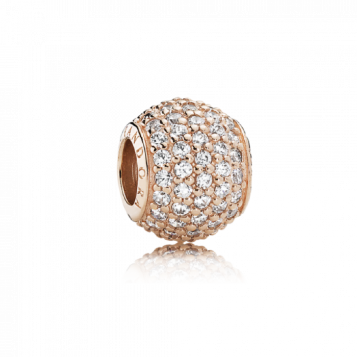 Charm sphère pavée rose