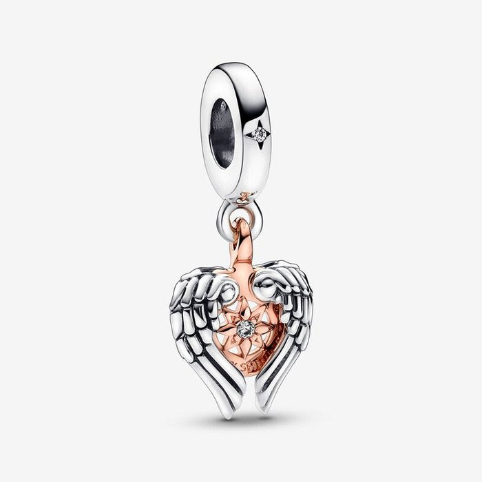 Pendentif Ailes d'ange et boussole