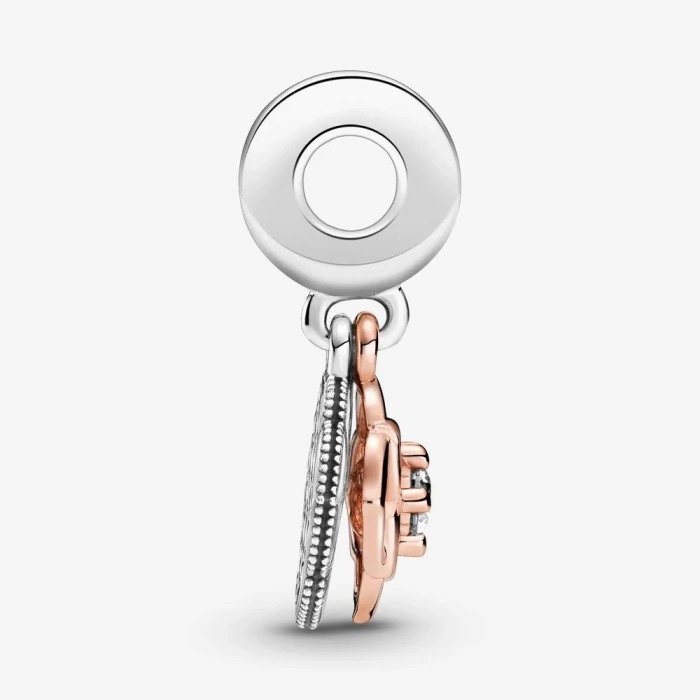 Charm pendente Rosa bicolore