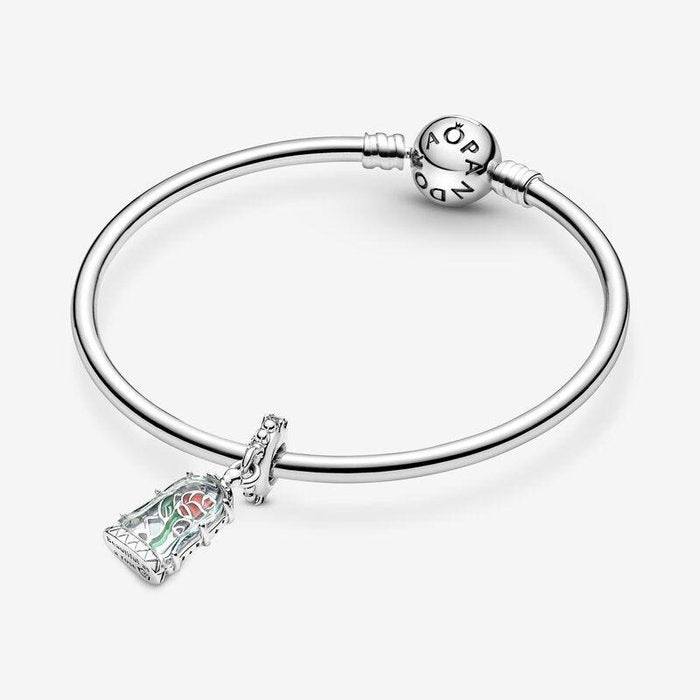 Disney, La Bella e la Bestia, Charm Pendente Rosa Incantata