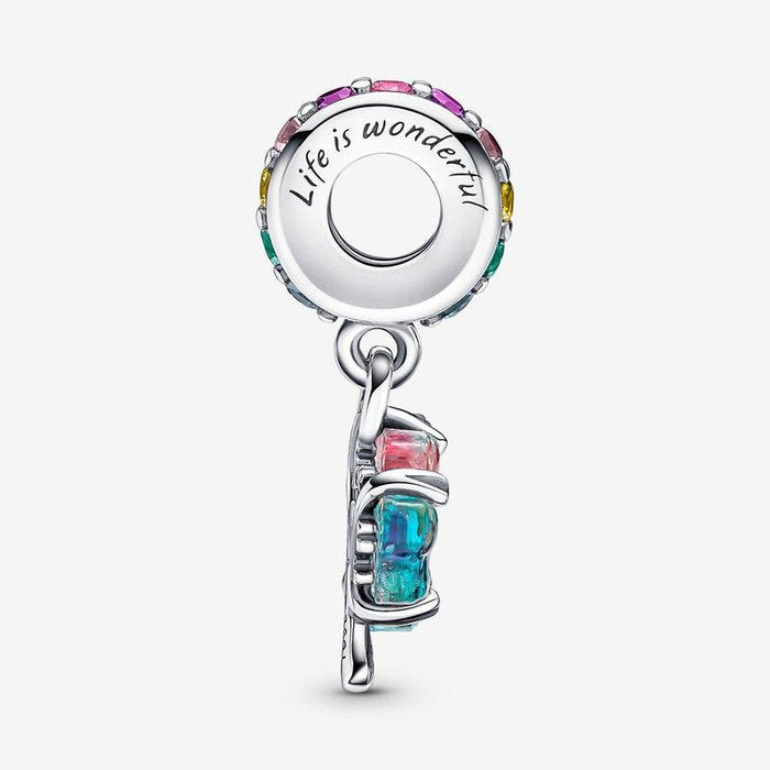 Pendentif arbre arc-en-ciel en verre de Murano
