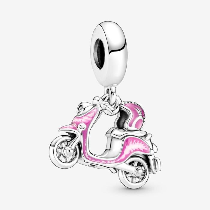 Pink Scooter Pendant Charm