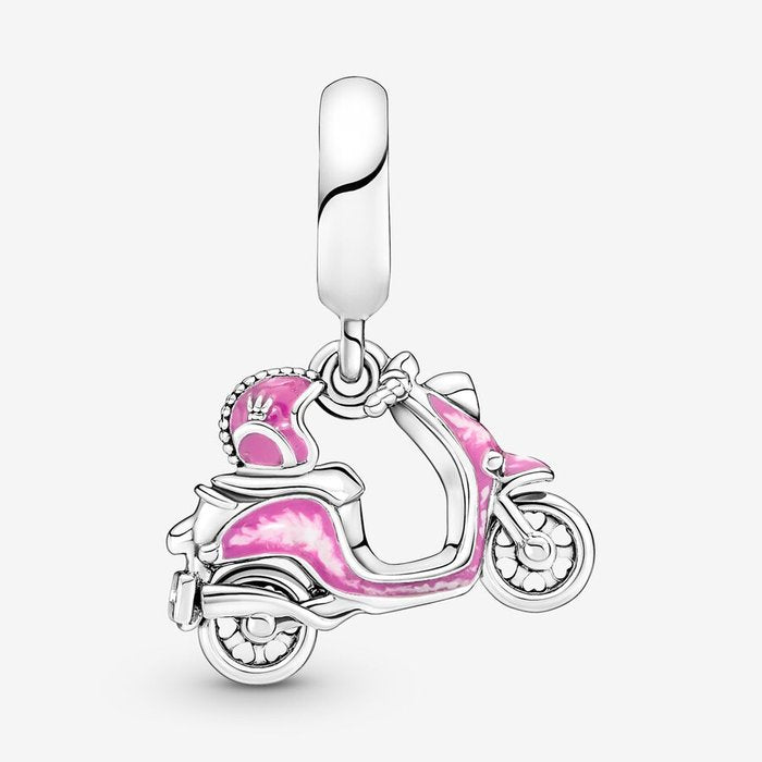 Pink Scooter Pendant Charm